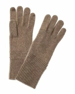 Hot Sale ⌛ Hannah Rose Herringbone Trim Cashmere Gloves for 👩 women 🧨