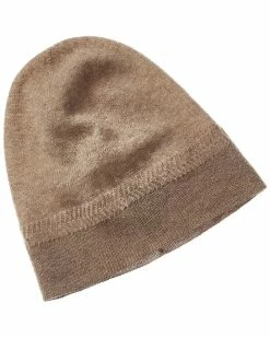 Discount 🔥 Hannah Rose Herringbone Trim Slouchy Cashmere Hat for 👩 women 💯