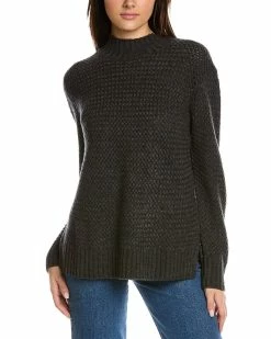 Coupon 🛒 Hannah Rose Basket Weave Wool & Cashmere-Blend Pullover for 👩 women ✨