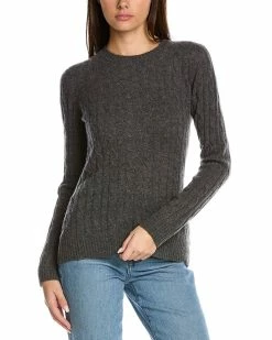New 🌟 Hannah Rose Breezy Cable Cashmere Sweater for 👩 women 👏