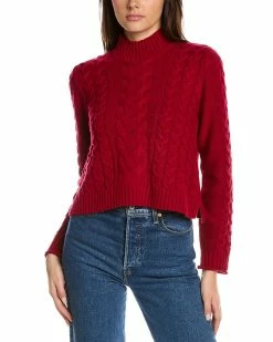 Best Pirce π₯° Hannah Rose Ella Crop Cable Wool & Cashmere-Blend Sweater for π© women π§¨