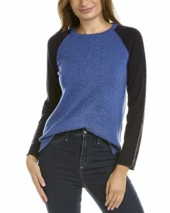 Best Pirce π Hannah Rose Colorblock Wool & Cashmere-Blend Sweater for π© women β€οΈ