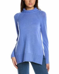 Wholesale ⭐ Hannah Rose Turtleneck Cable Wool & Cashmere-Blend Sweater for 👩 women 🛒