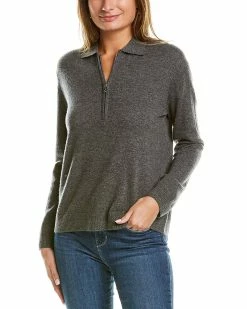 New ⭐ Hannah Rose 1/4-Zip Wool & Cashmere-Blend Sweater for 👩 women 🔔