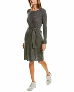 Hot Sale 😀 Hannah Rose Brushed Rib Wool & Cashmere-Blend Sweaterdress for 👩 women ⌛
