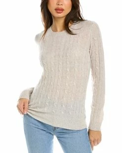 New 🤩 Hannah Rose Breezy Cable Cashmere Sweater for 👩 women 🌟