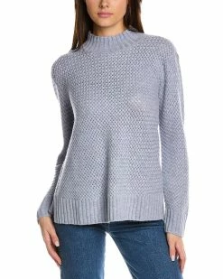Hot Sale 🎉 Hannah Rose Basket Weave Wool & Cashmere-Blend Pullover for 👩 women 💯