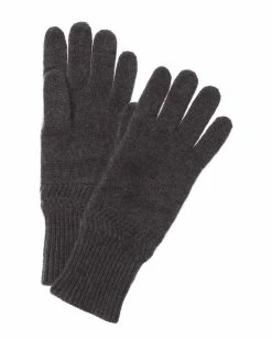 Buy 🌟 Hannah Rose Herringbone Trim Cashmere Gloves for 👩 women 🎁