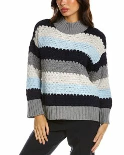 Buy 💯 Hannah Rose Chunky Scallop Cashmere-Blend Sweater for 👩 women ⭐