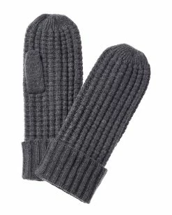 Coupon 😍 Hannah Rose Waffle Stitch Wool Mittens for 👩 women ❤️