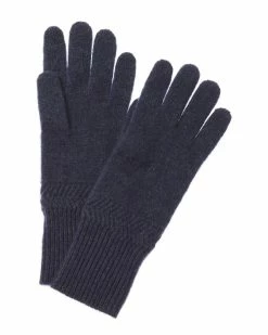 Hot Sale ✔️ Hannah Rose Herringbone Trim Cashmere Gloves for 👩 women 🎉